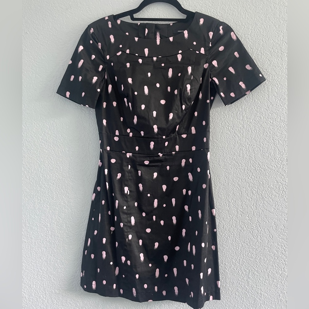 Black and Light Pink French Connection Dress with cutouts at back